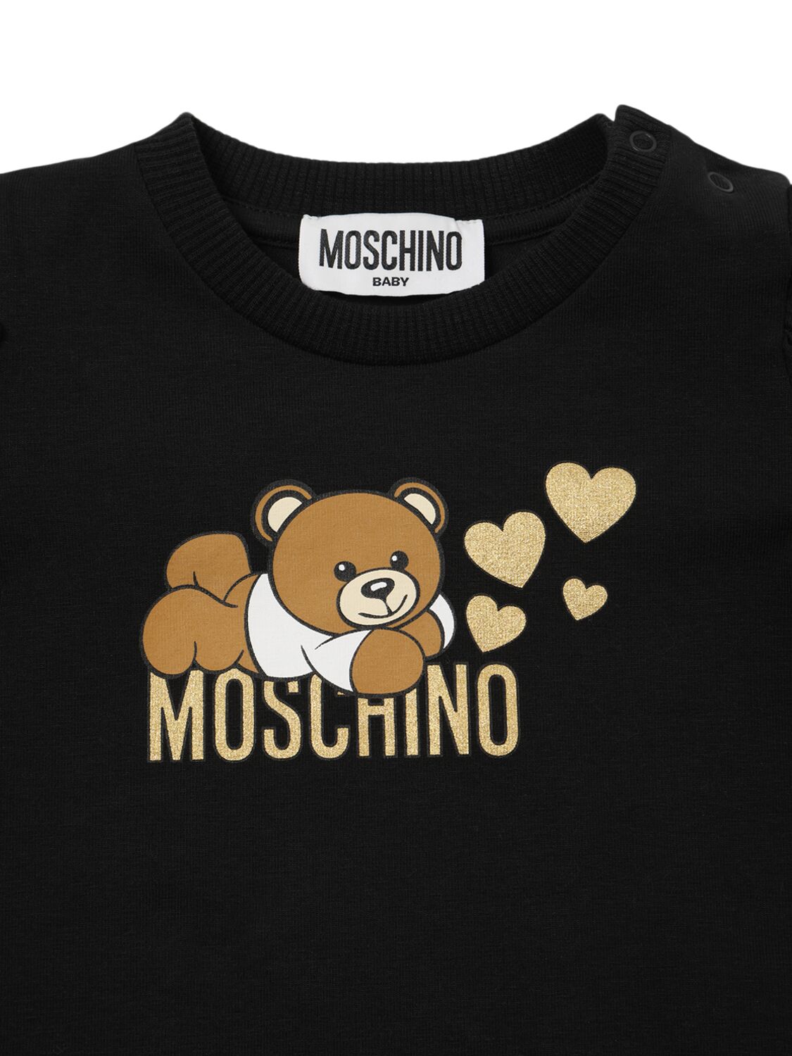 Shop Moschino Cotton Sweatshirt & Leggings In Black