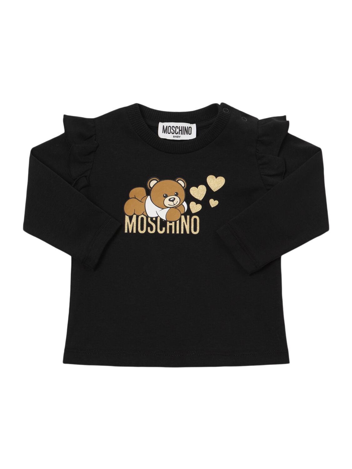 Shop Moschino Cotton Sweatshirt & Leggings In Black