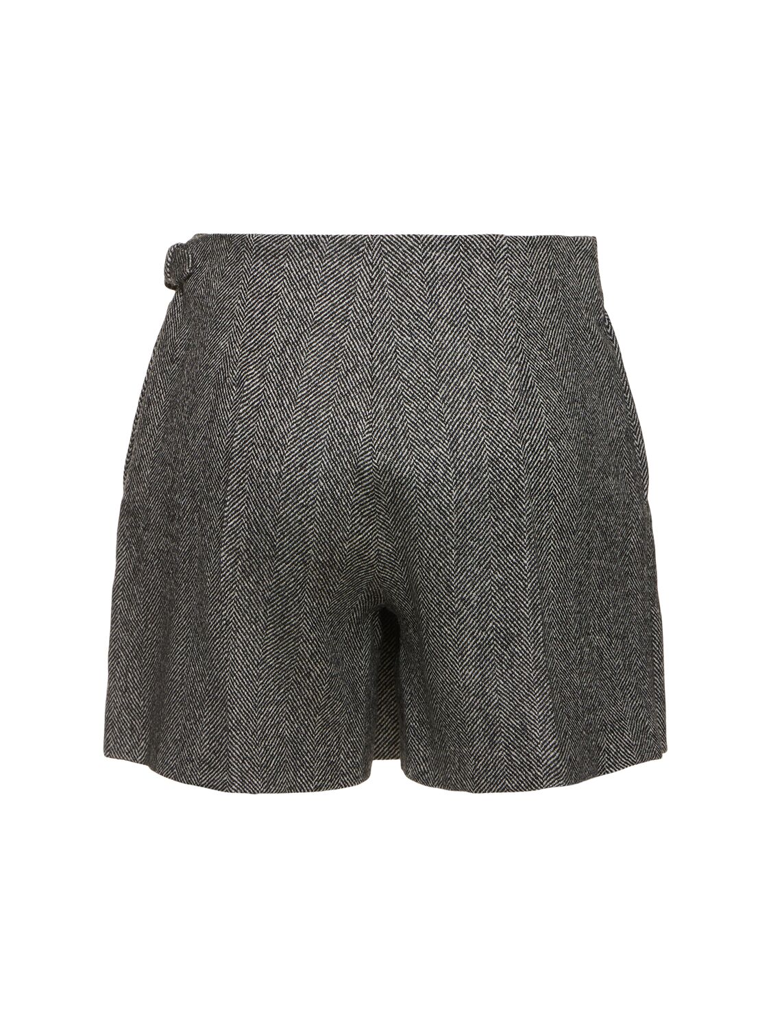 Shop Ermanno Scervino Wool Blend Mini Skort In Dark Grey