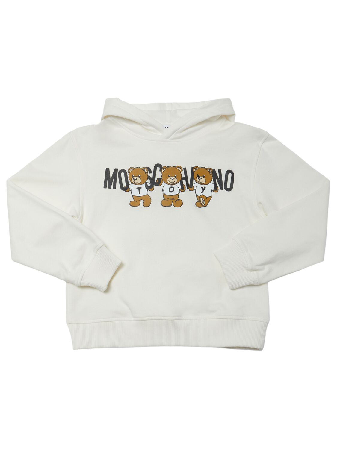 Moschino Cotton Sweatshirt Hoodie In White