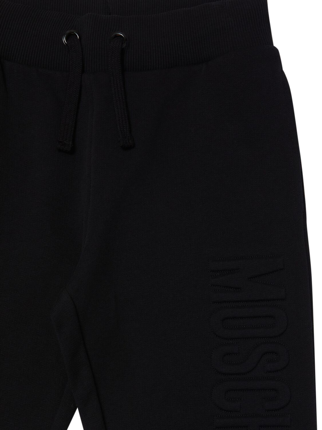 Moschino Cotton Sweatpants W/embroidered Logo In Black