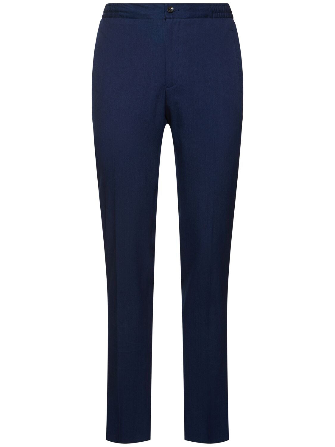 Kiton Cotton Pants In Blue