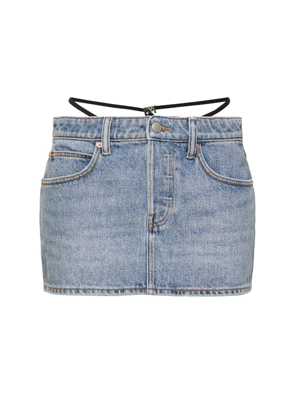 Cotton Denim Mini Skirt