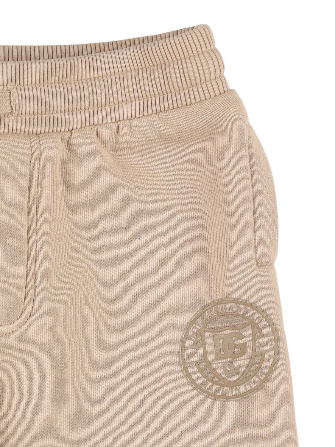 Shop Dolce & Gabbana Cotton Sweatpants In Beige