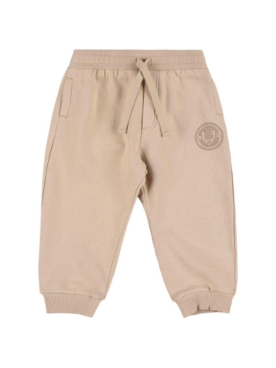 Dolce & Gabbana Kids' Cotton Sweatpants In Beige