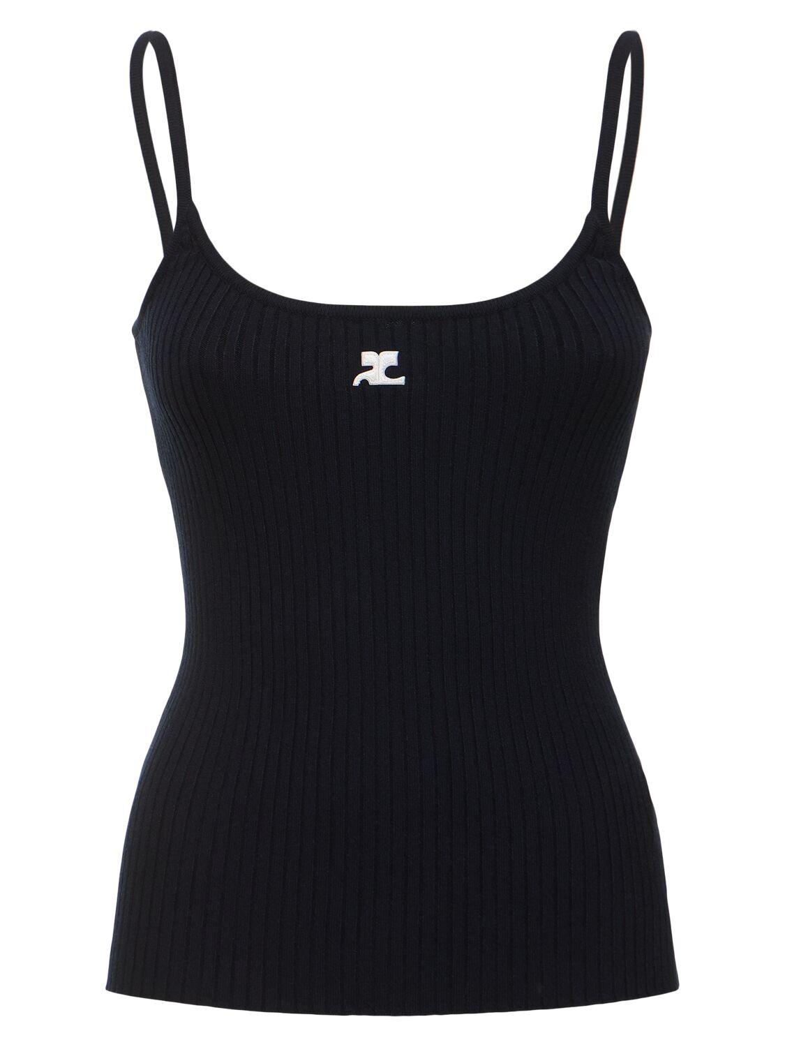 Courrèges Knit Tank Top In Navy