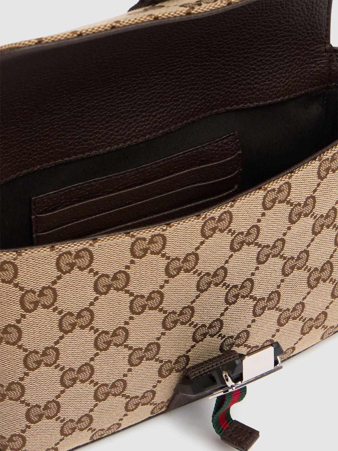 Shop Gucci New Original Gg Crossbody Bag In Beige/brown