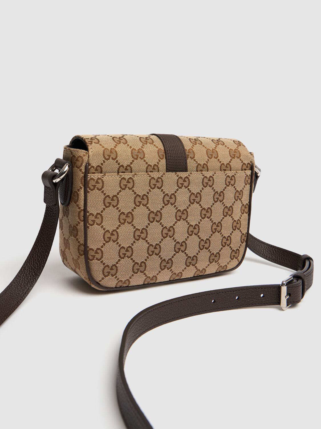 Shop Gucci New Original Gg Crossbody Bag In Beige/brown