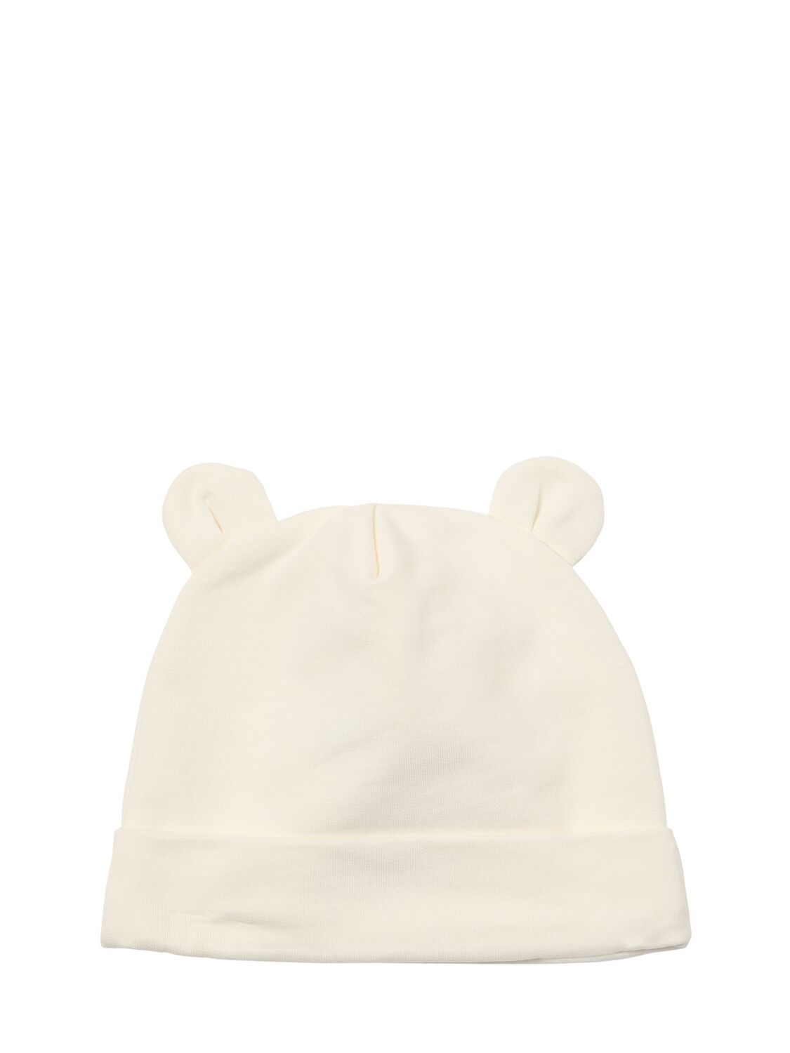 Shop Moschino Printed Cotton Romper, Bib & Hat In White