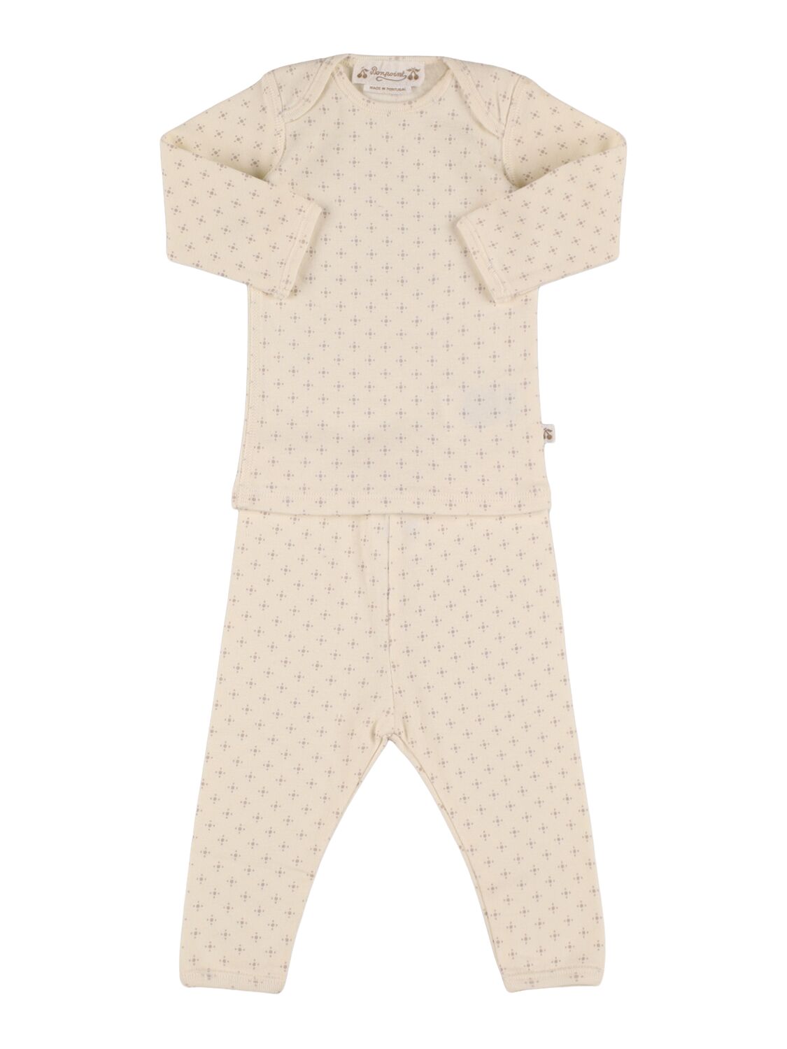 Bonpoint Babies' Printed Cotton T-shirt & Trousers In Neutral