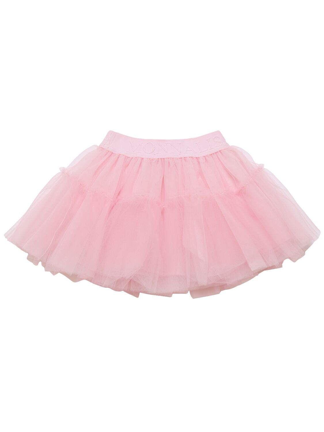 Shop Monnalisa Ruffled Tulle Skirt In Light Pink