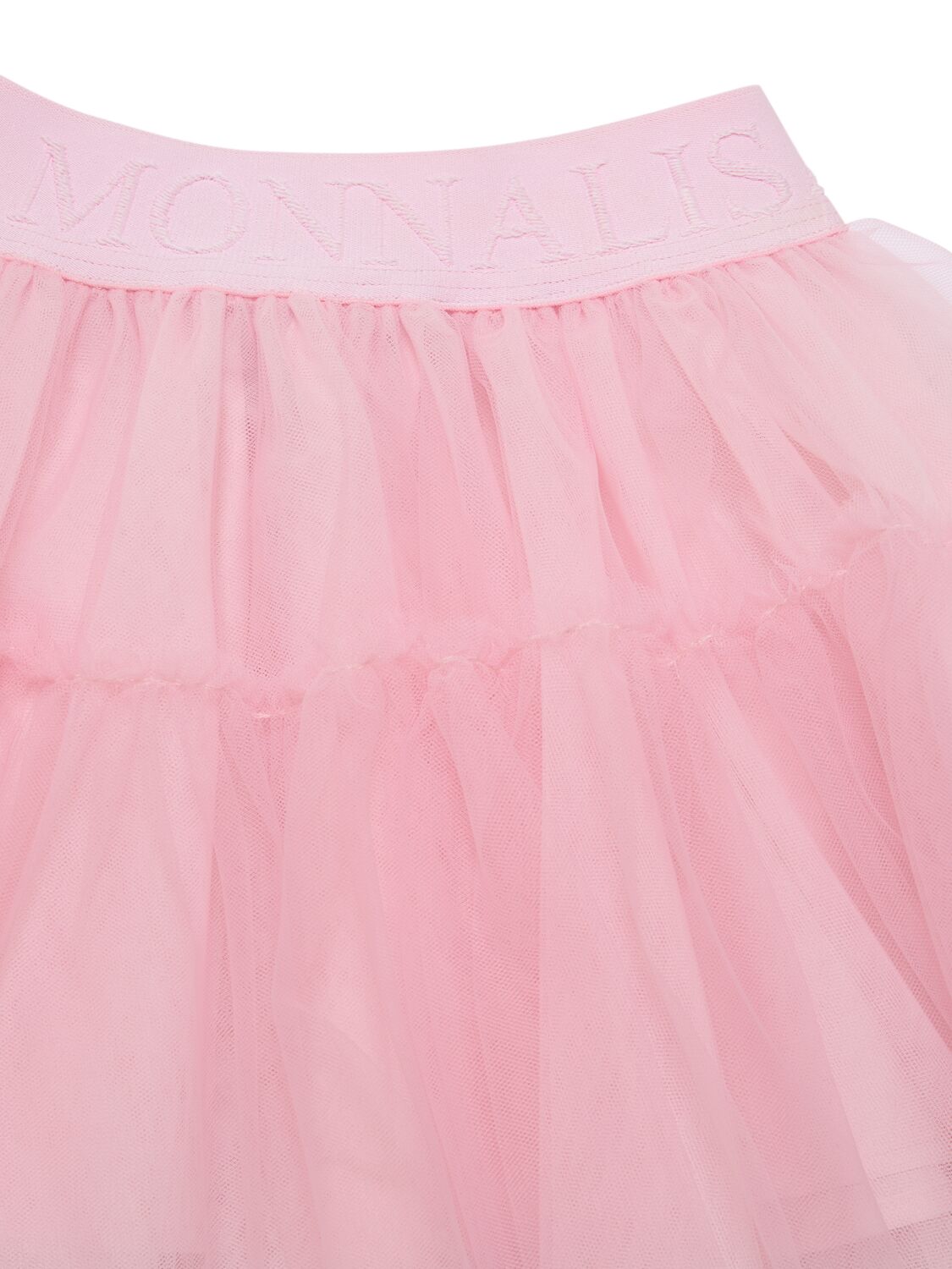 Shop Monnalisa Ruffled Tulle Skirt In Light Pink