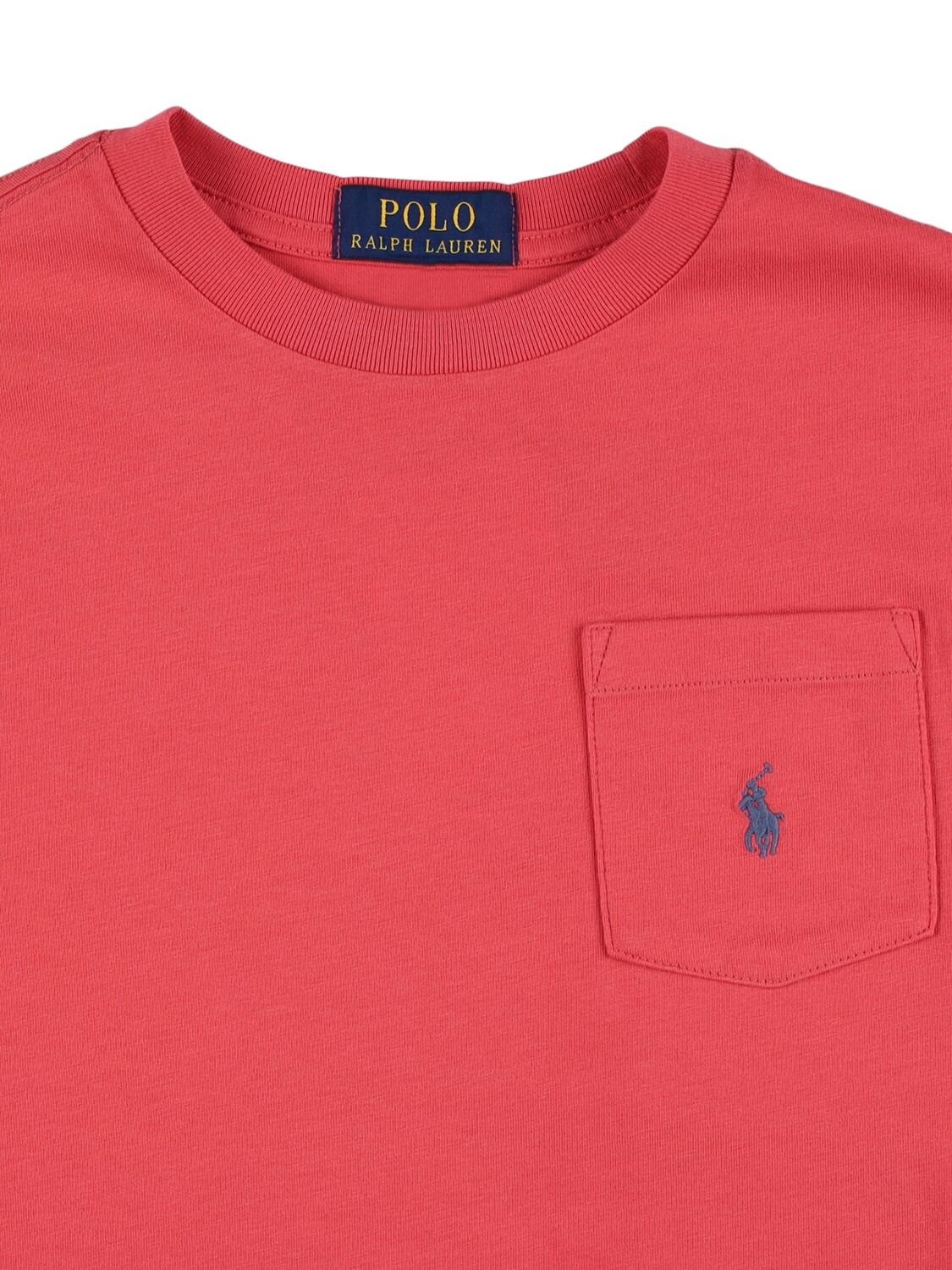 POLO RALPH LAUREN LOGO EMBROIDERY COTTON JERSEY T-SHIRT 