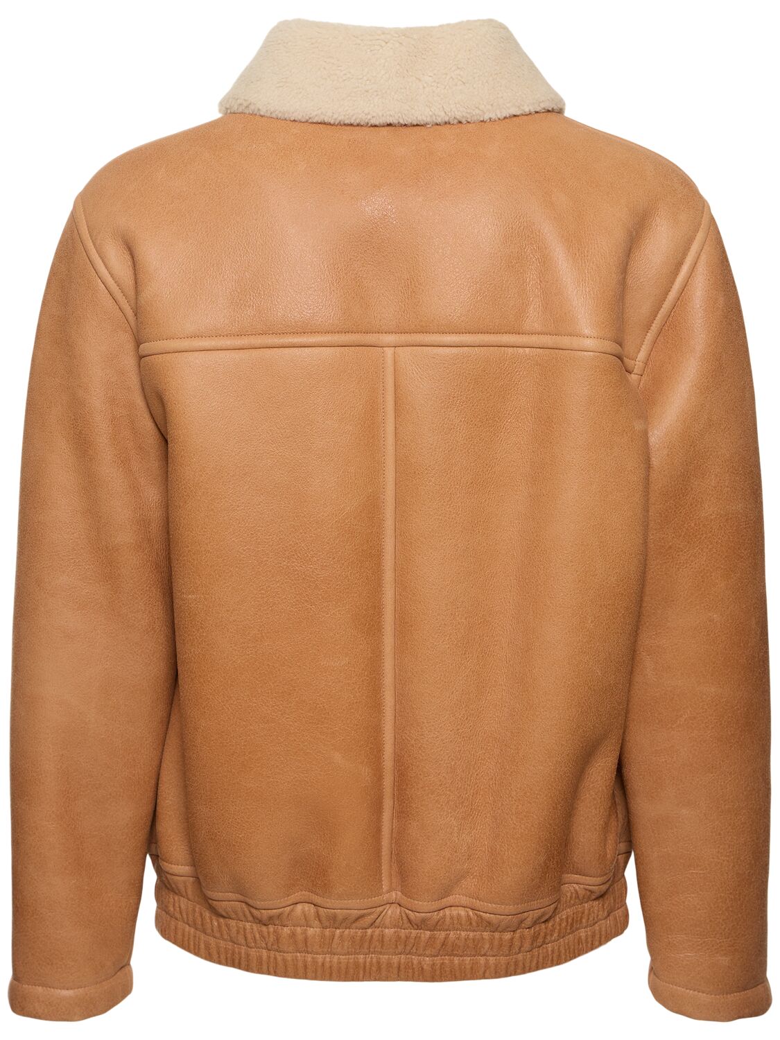 Shop Brunello Cucinelli Cracked Leather Jacket In Cognac Pelo Ecr