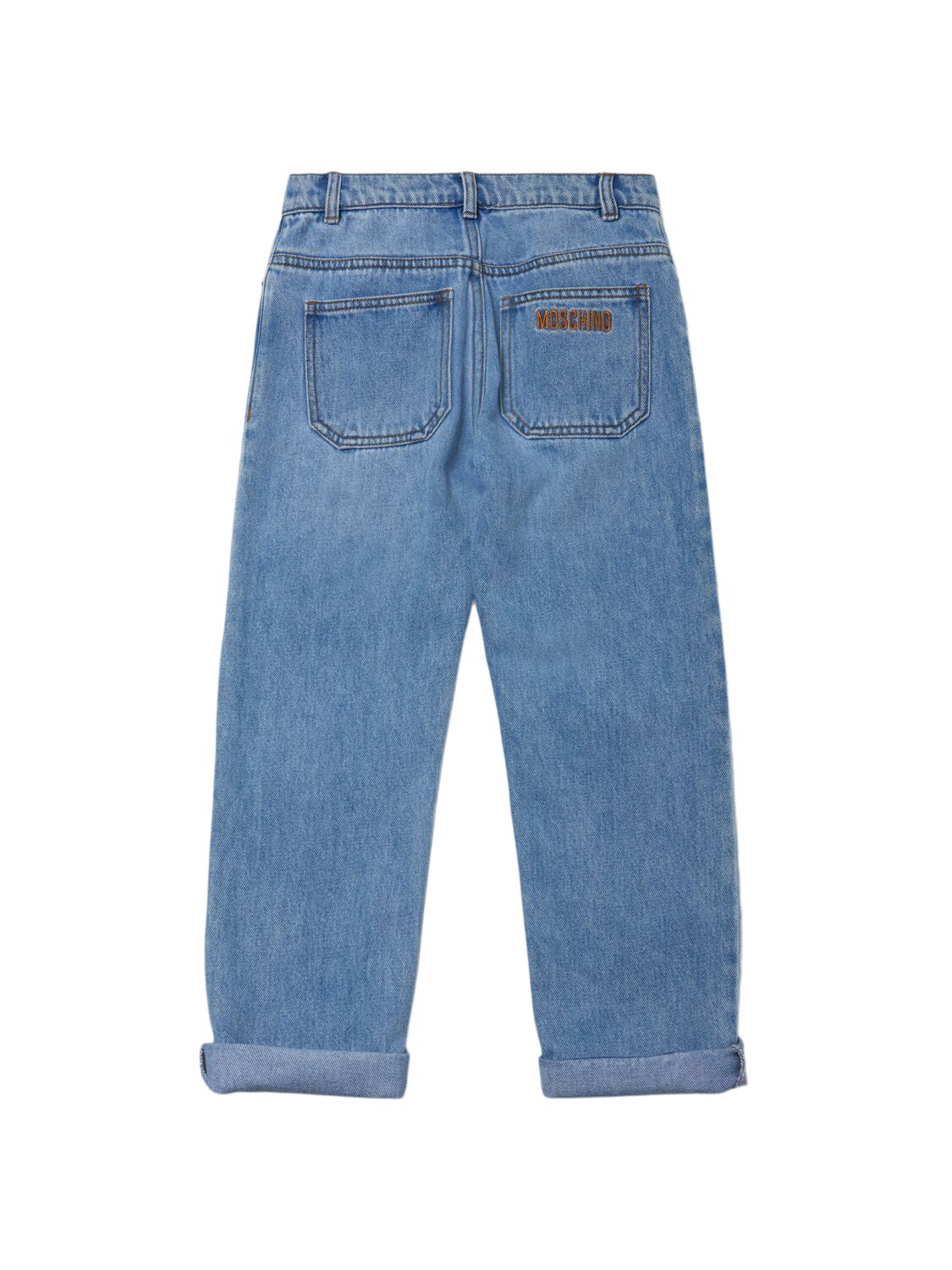 Shop Moschino Cotton Jeans In Blue