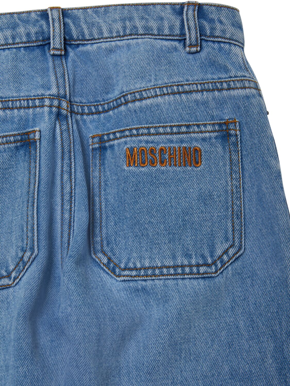 Shop Moschino Cotton Jeans In Blue