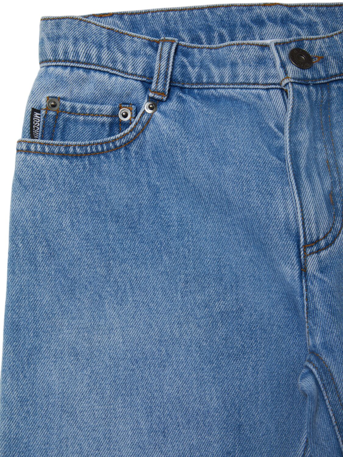 Shop Moschino Cotton Jeans In Blue