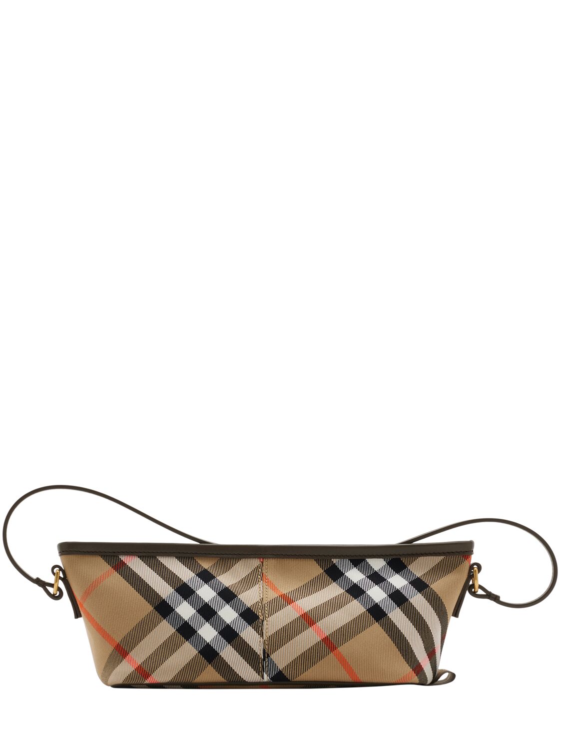 Burberry Simple Check Top Handle Bag In Sand