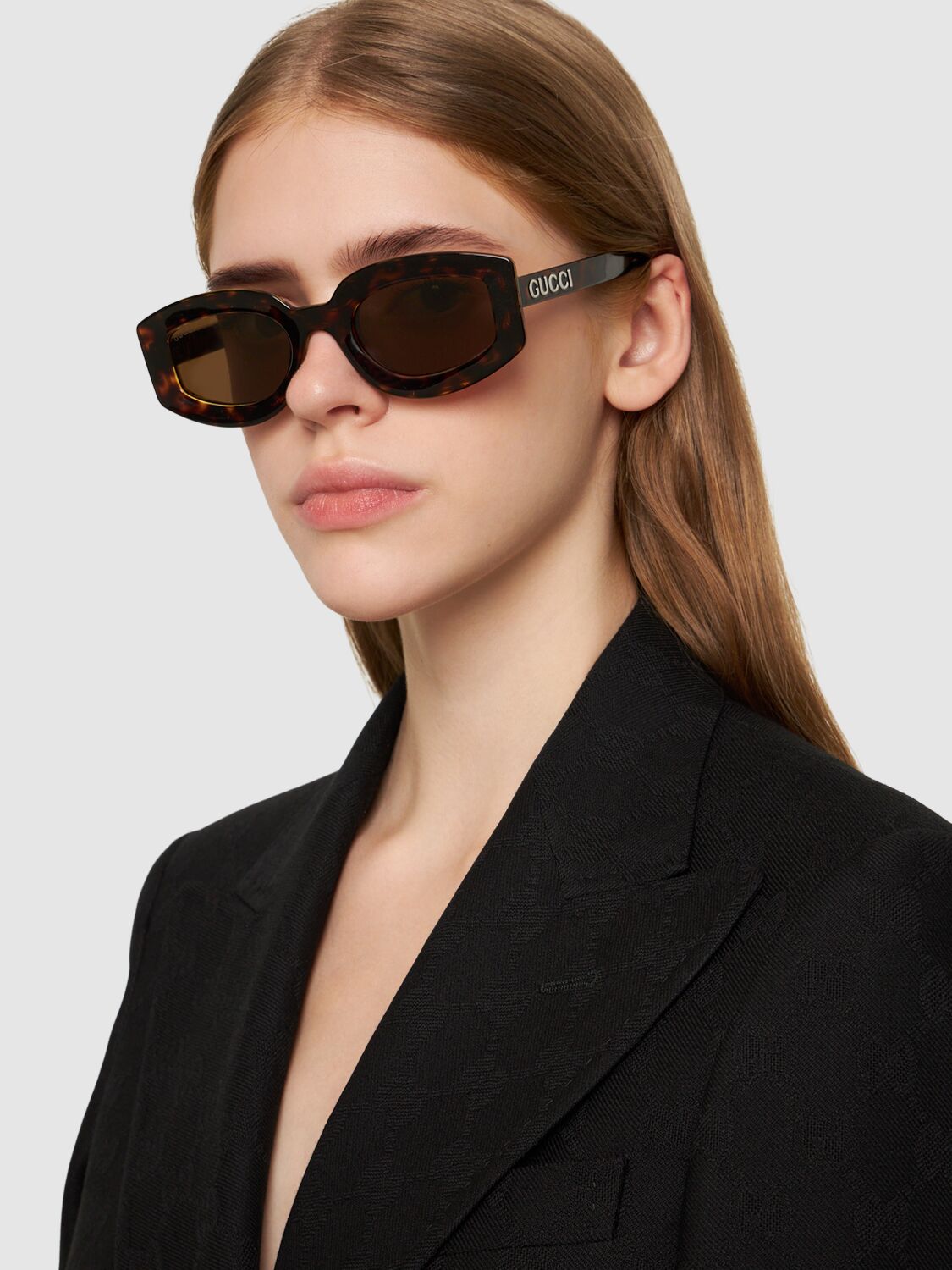 Shop Gucci Gg1719s Injection Sunglasses In Havana