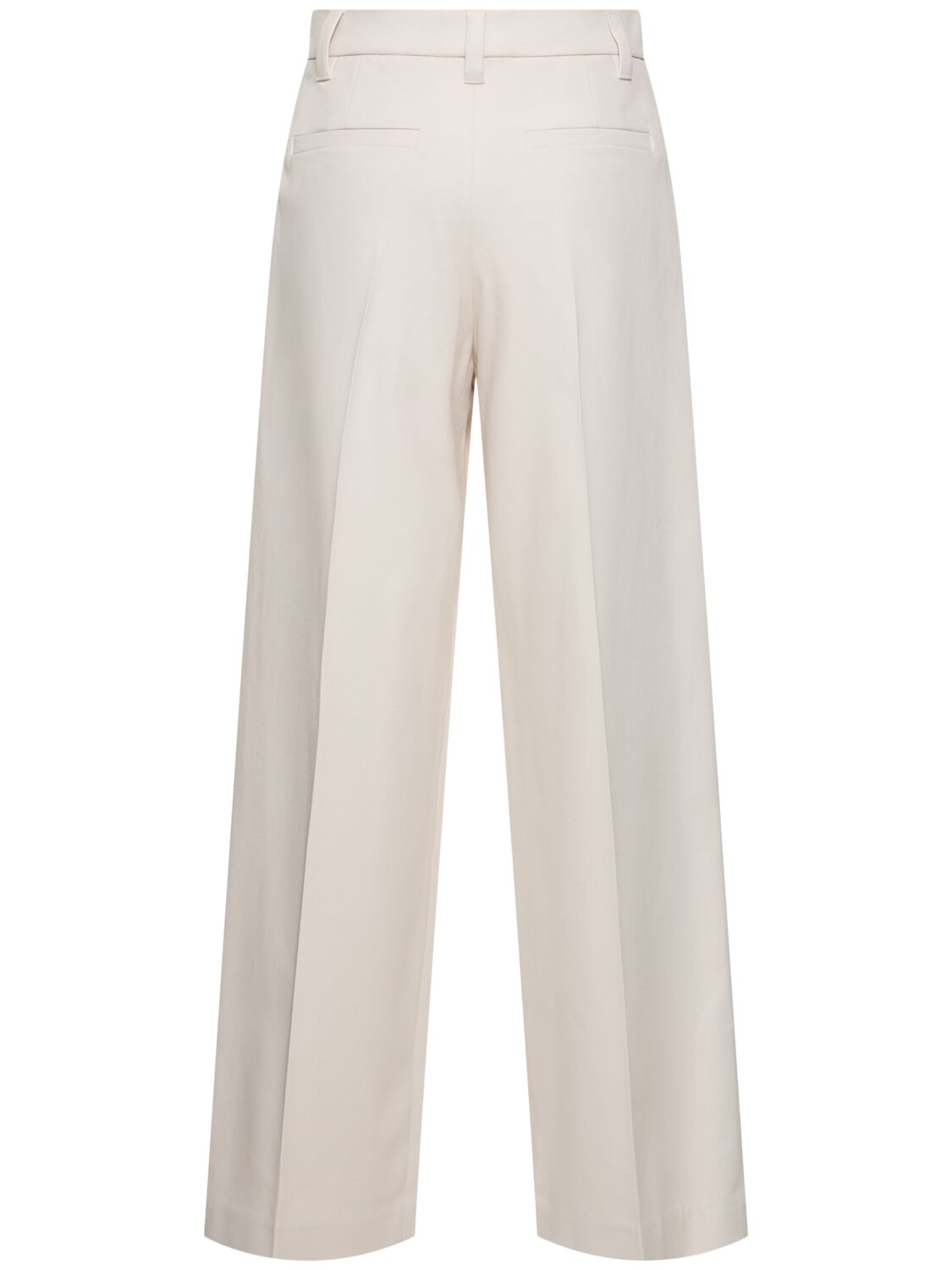 Shop Brunello Cucinelli Stretch Cotton Straight Pants In White