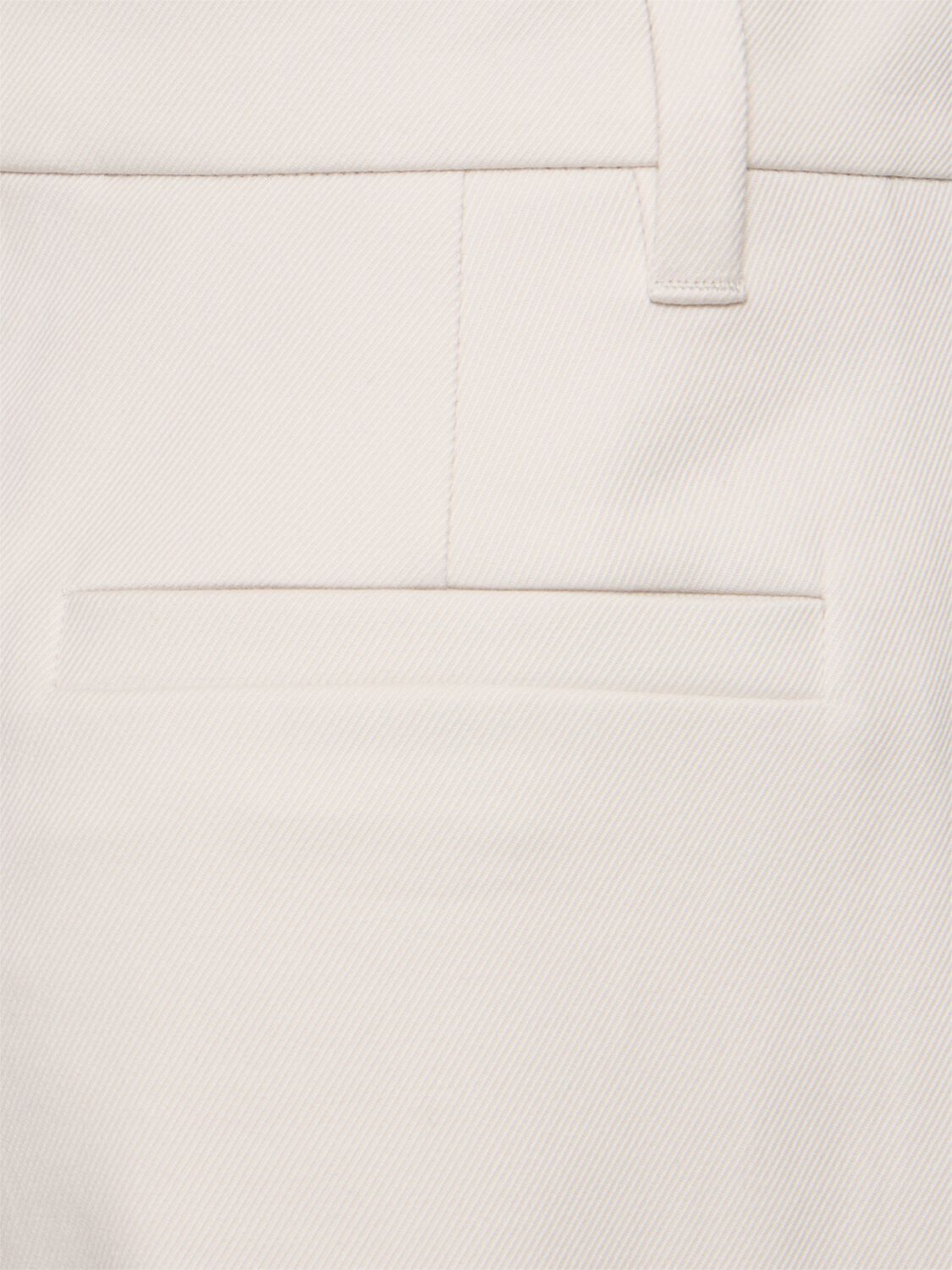 Shop Brunello Cucinelli Stretch Cotton Straight Pants In White