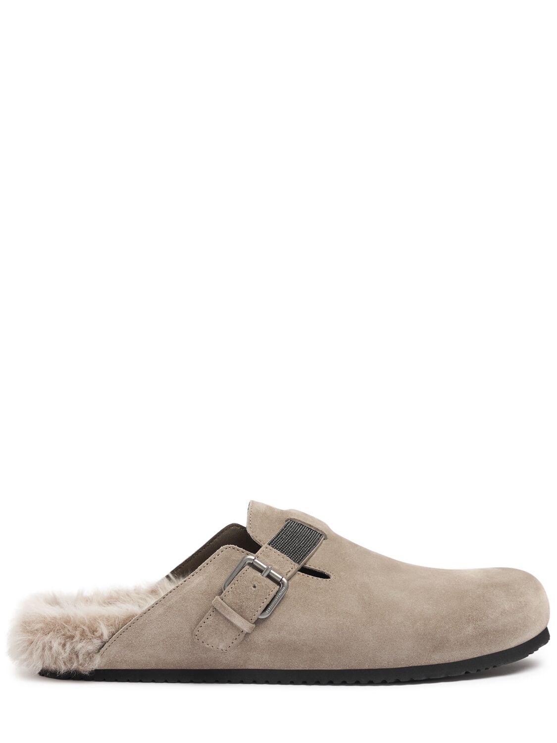 10mm Suede & Fur Mules