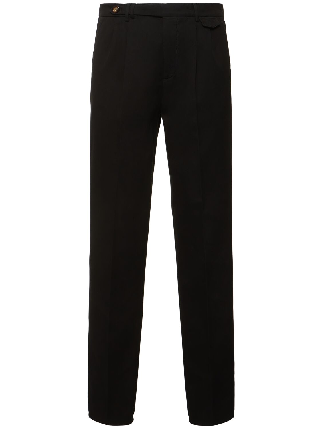 Brunello Cucinelli Cotton Gabardine Pants In Black