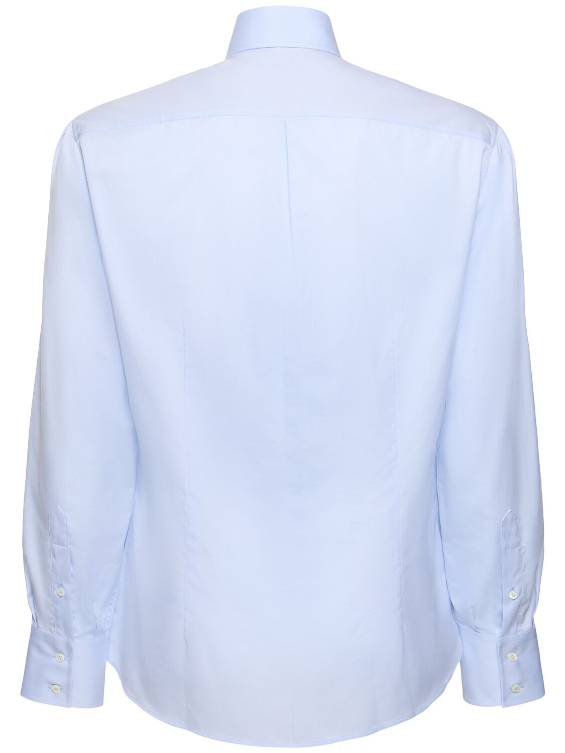 Shop Brunello Cucinelli Cotton Twill Shirt In Cloud