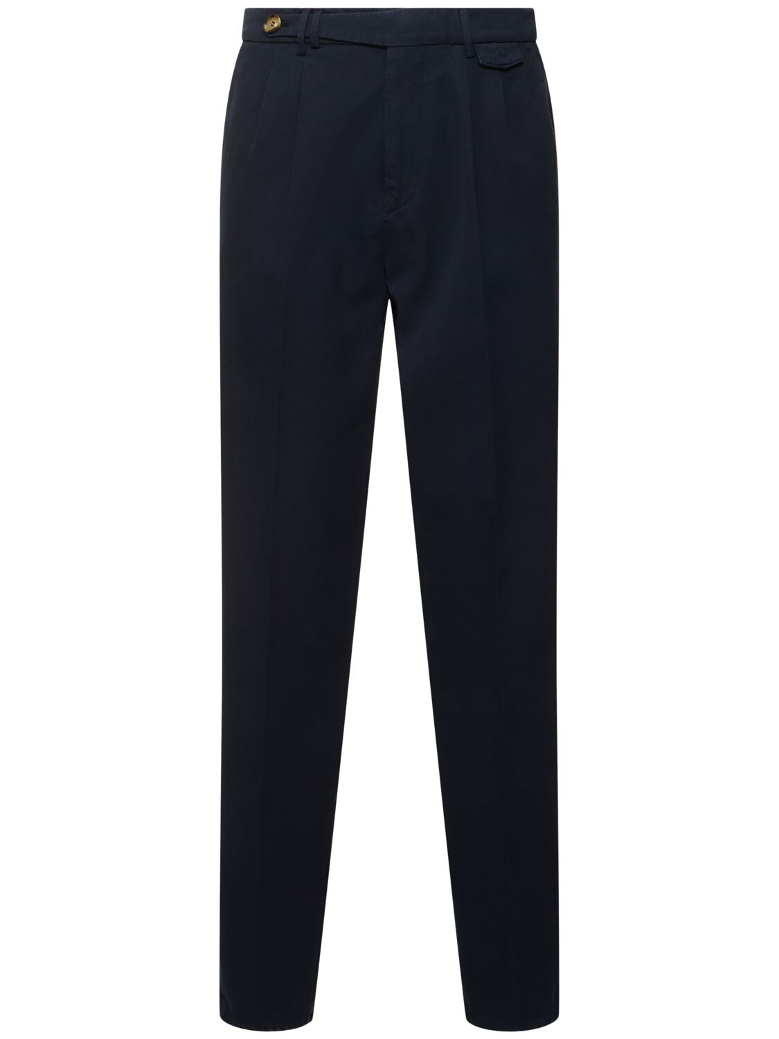 Brunello Cucinelli Cotton Gabardine Pants In Navy