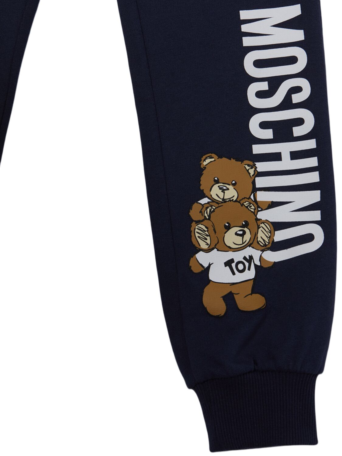 Shop Moschino Cotton Jersey Sweatshirt & Sweatpants In Dark Blue