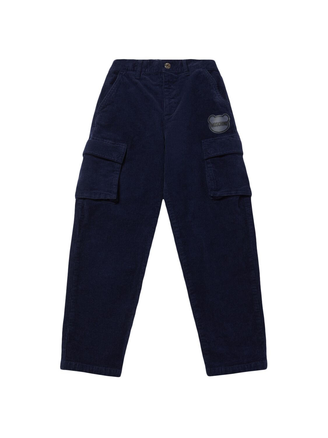 Moschino Cotton Cargo Pants In Dark Blue