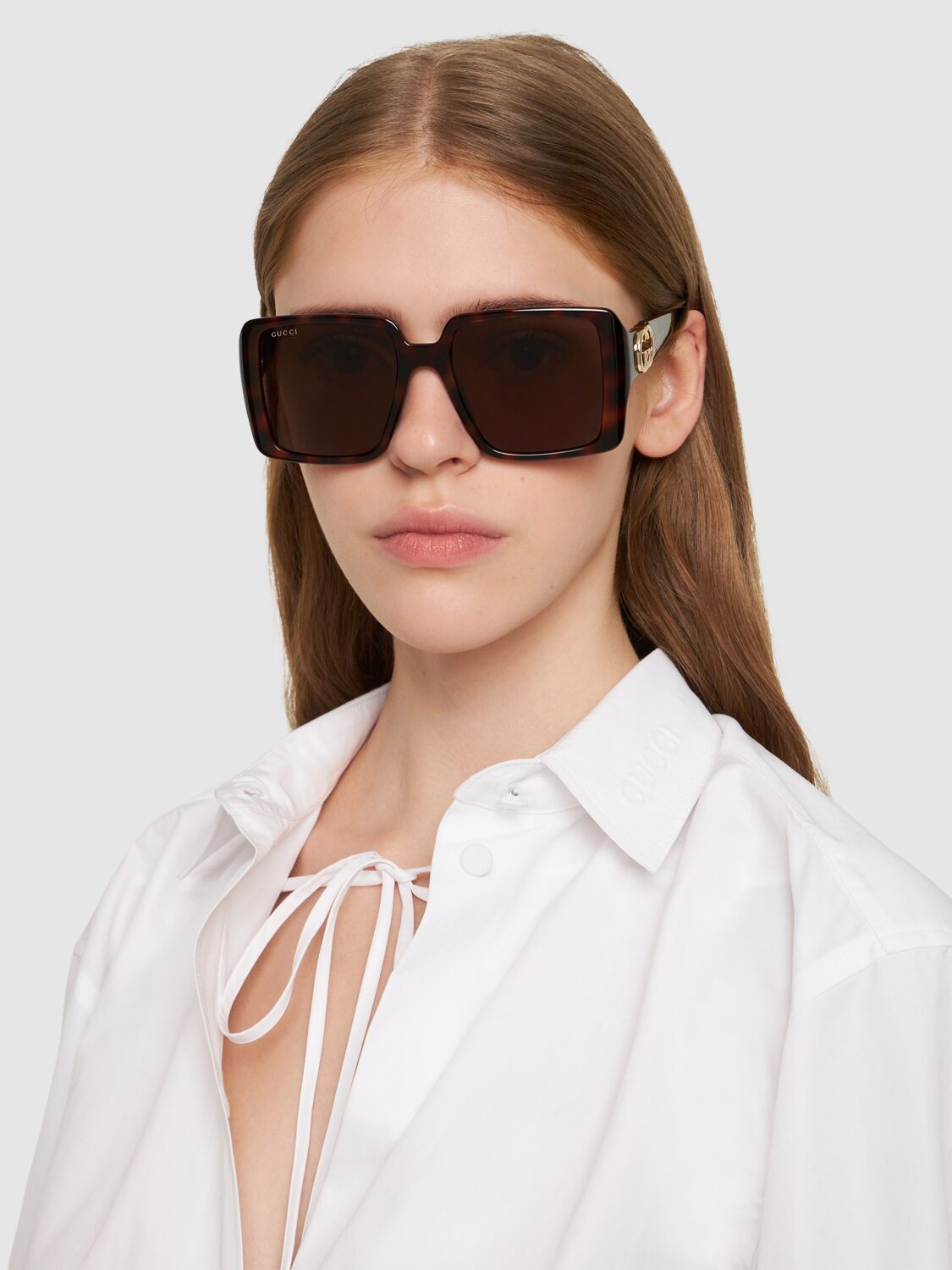 Shop Gucci G1692s Injection Sunglasses In Havana