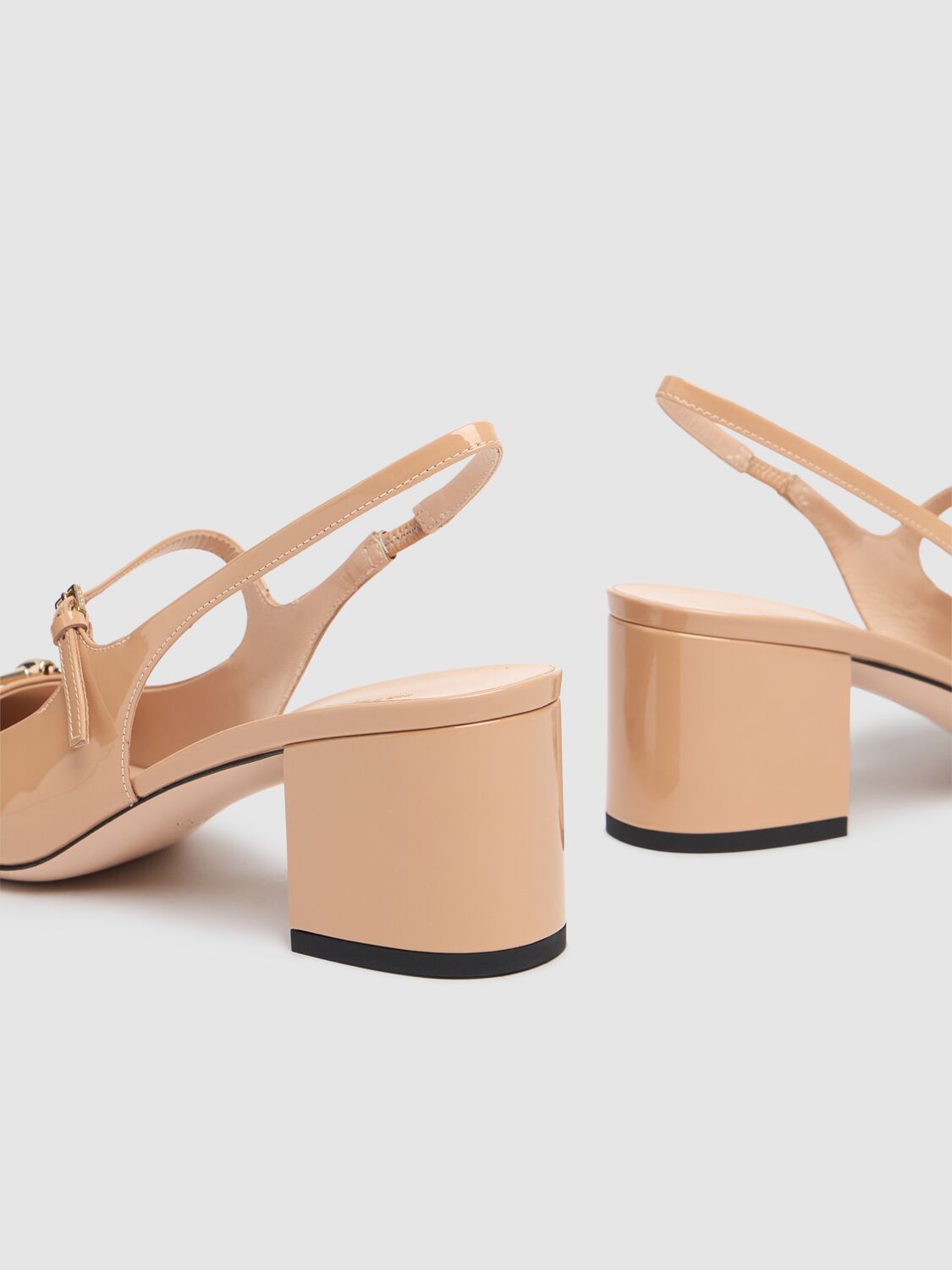 Shop Gucci 55mm Horsebit Leather Pumps In Pink Sand