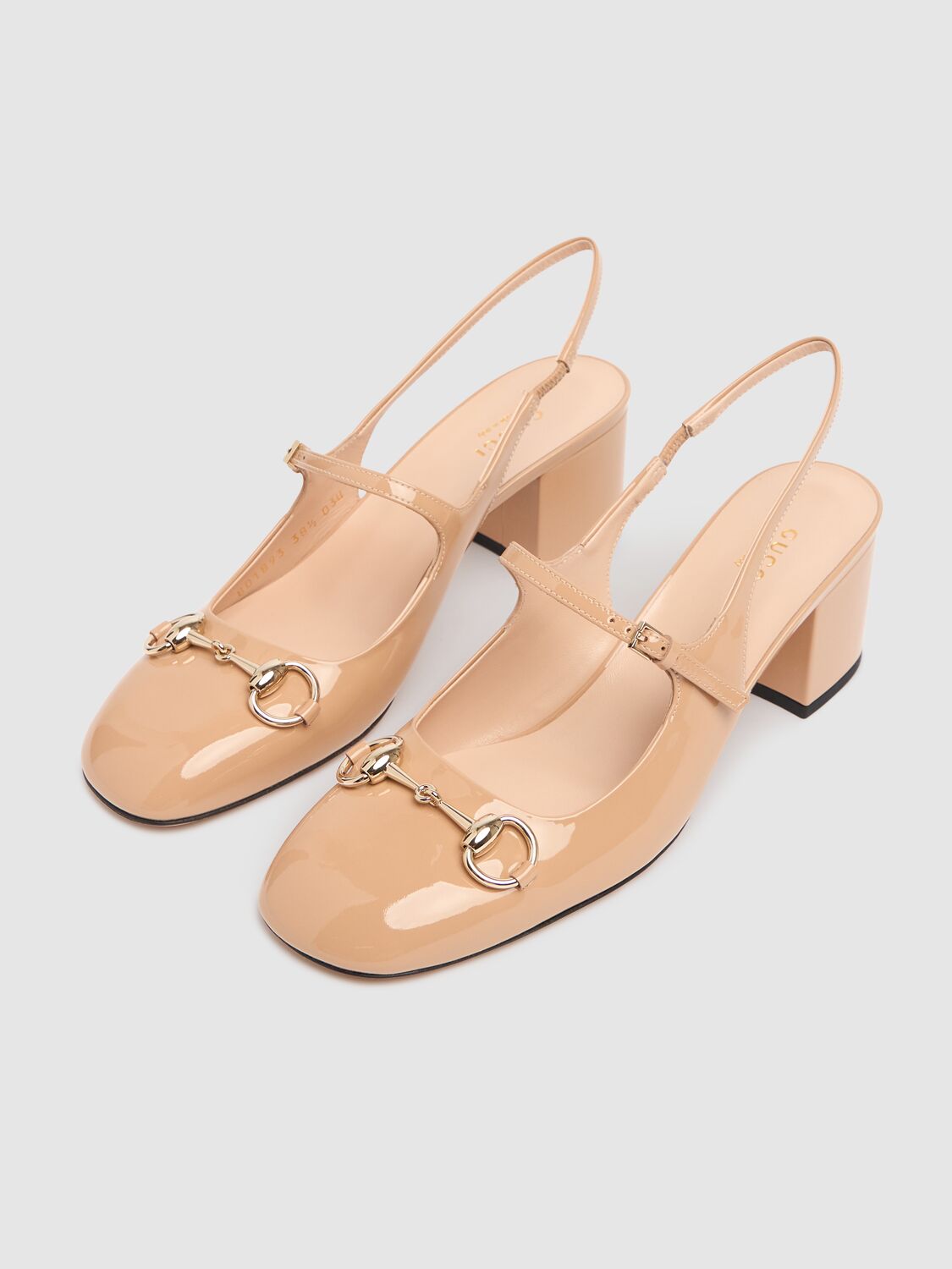 Shop Gucci 55mm Horsebit Leather Pumps In Pink Sand