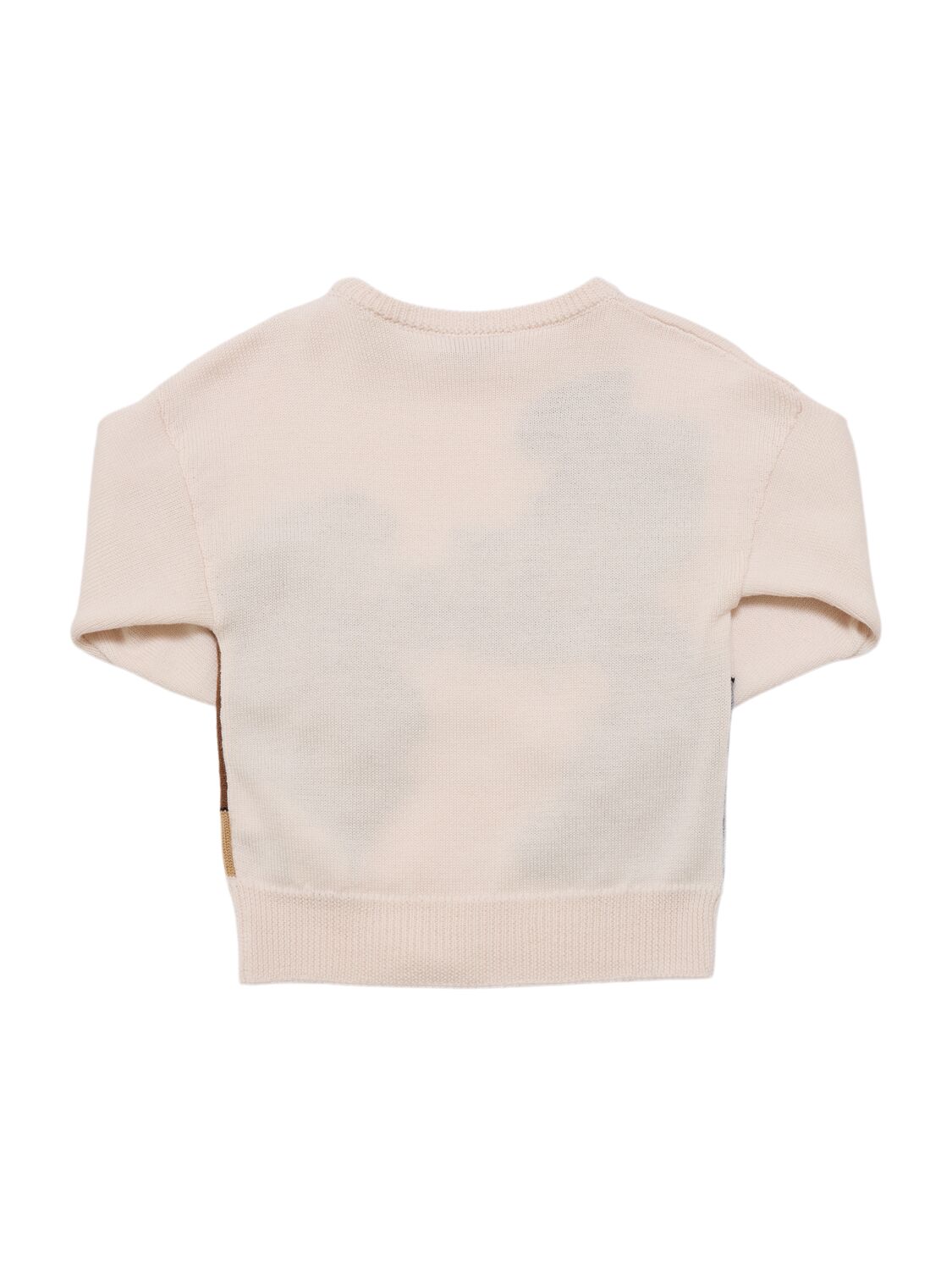 Monnalisa Lady And The Tramp Knit Sweater In White/multi
