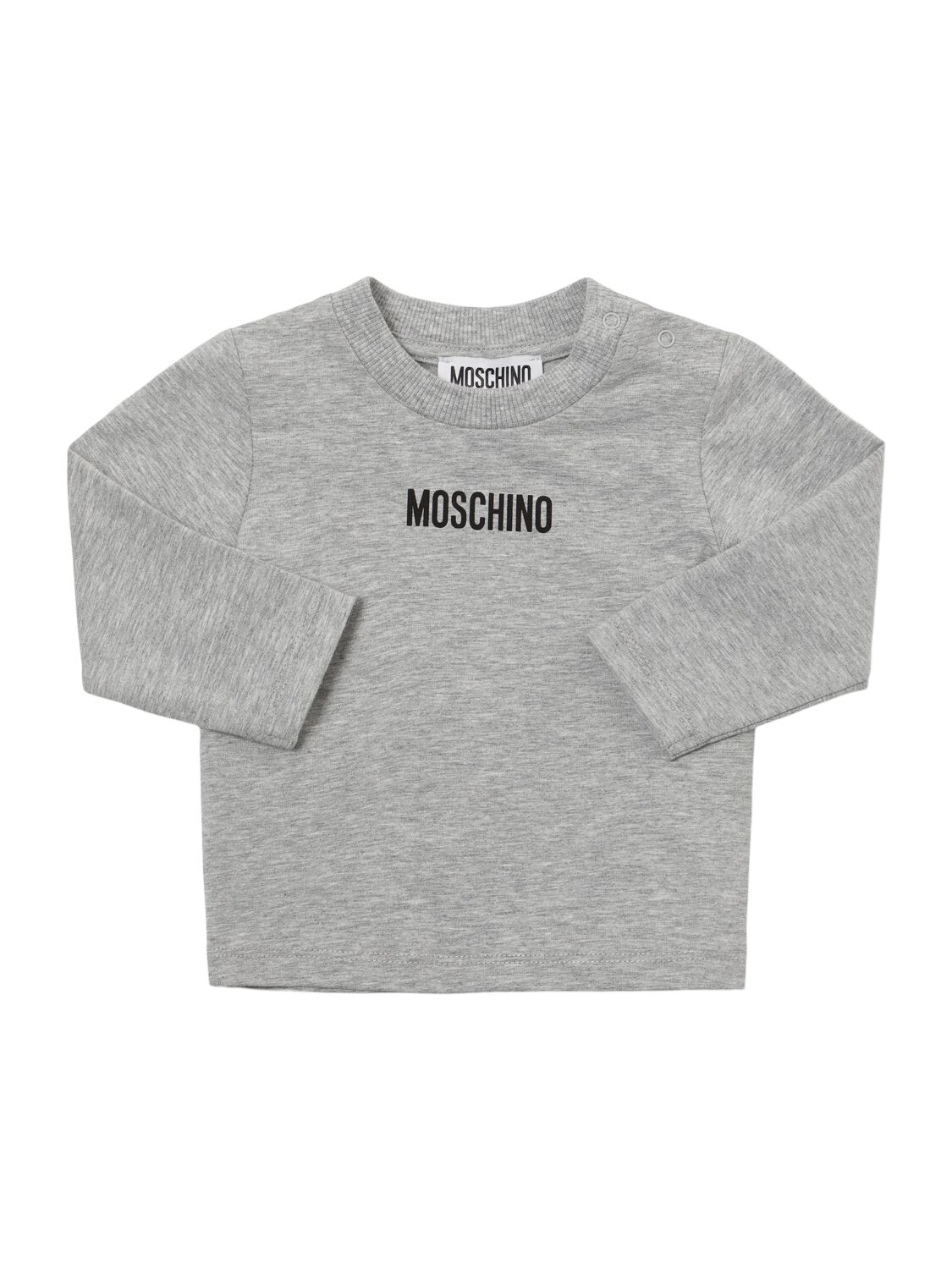 Shop Moschino Cotton T-shirt & Overalls In Grey/blue