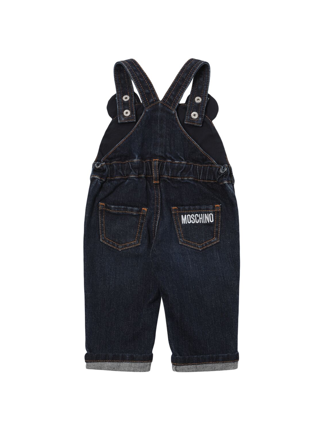 Shop Moschino Cotton T-shirt & Overalls In Grey/blue