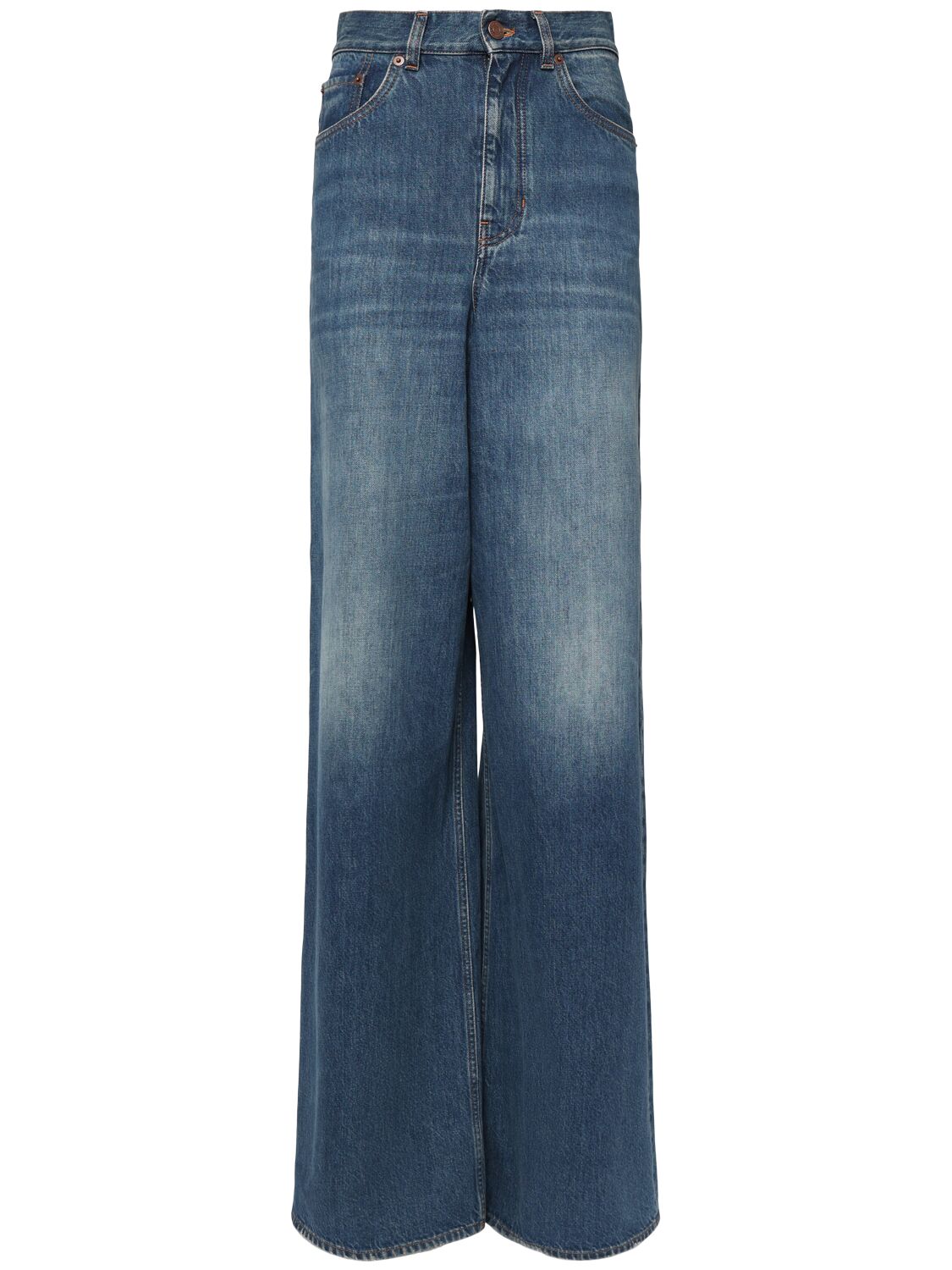 CHLOÉ HIGH RISE DENIM WIDE LEG JEANS