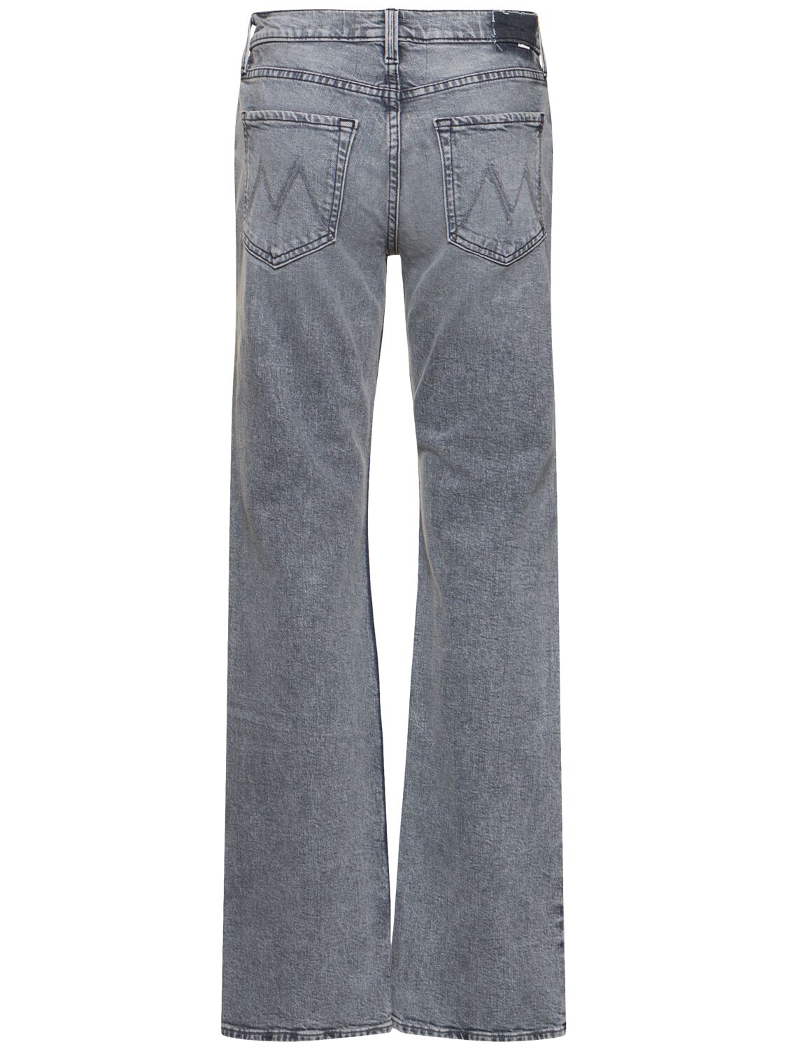 Shop Mother The Bookie Heel Mid Rise Straight Jeans In Grey