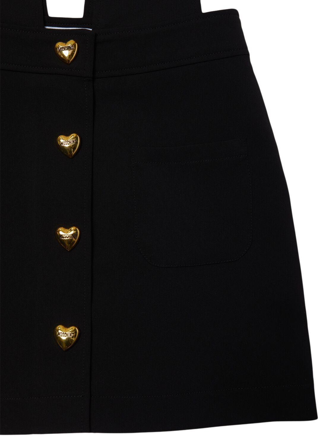 Shop Moschino Crepe Skirt In Black