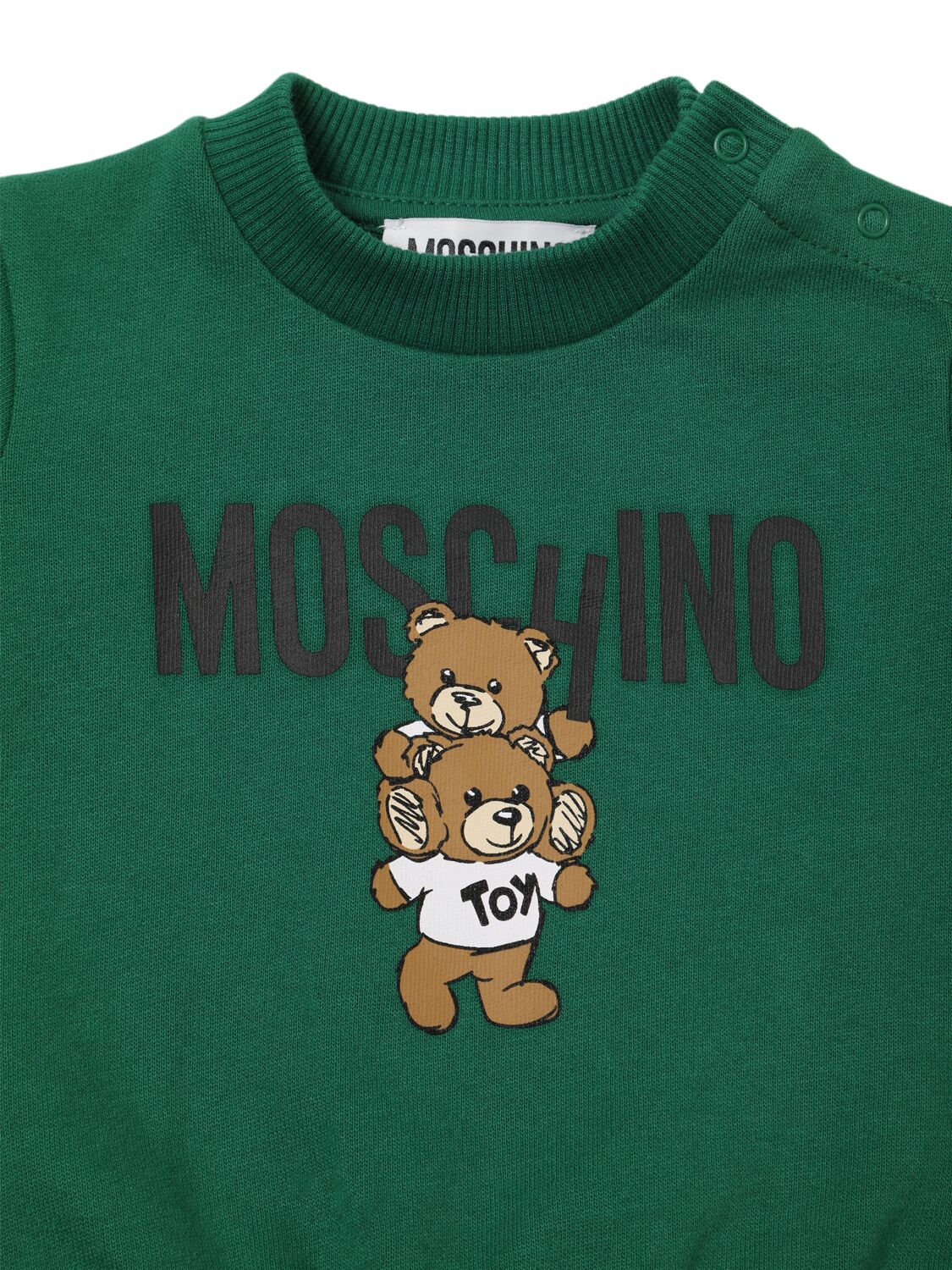 Shop Moschino Cotton Sweatshirt & Sweatpants In Green