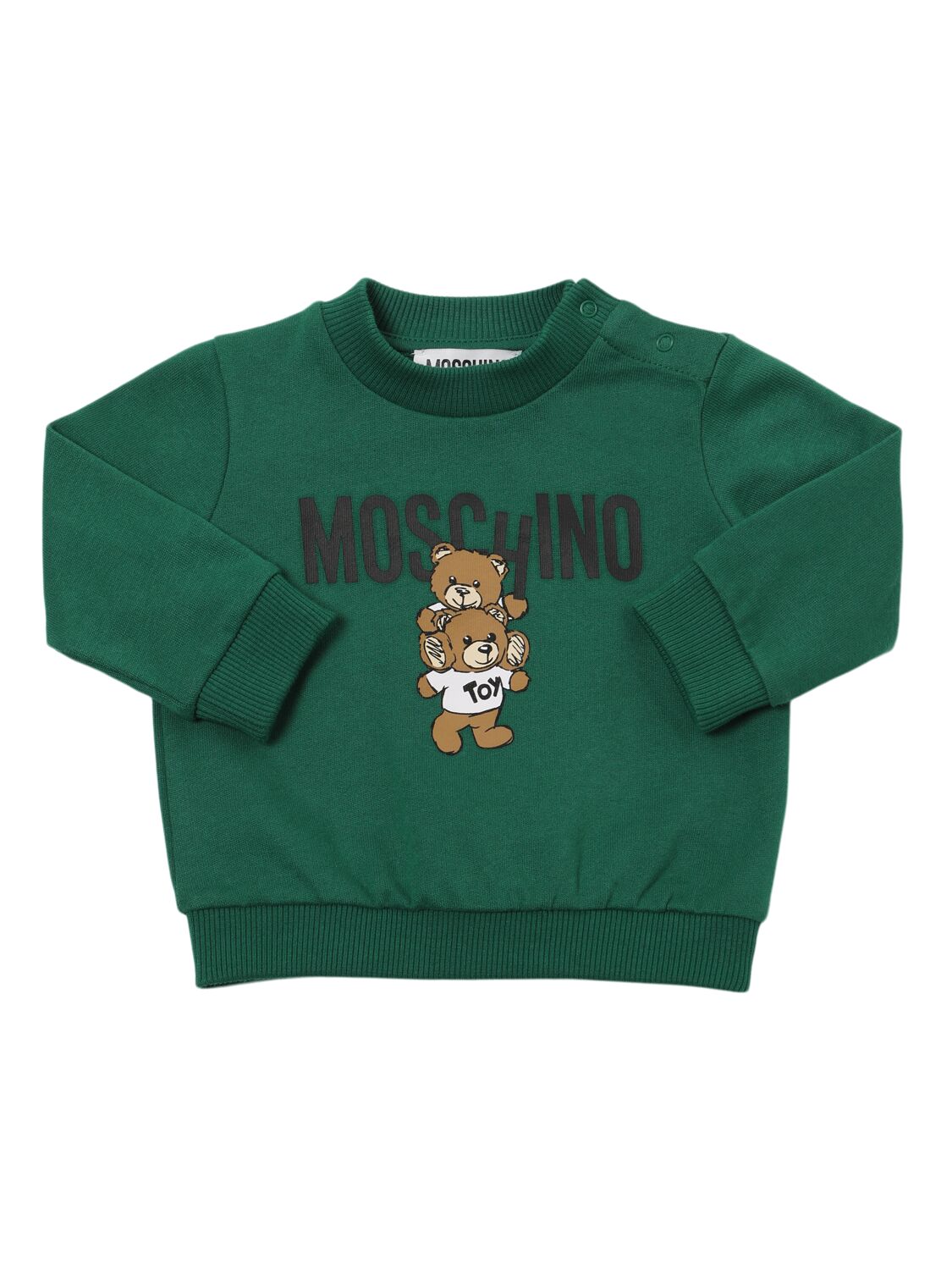 Shop Moschino Cotton Sweatshirt & Sweatpants In Green