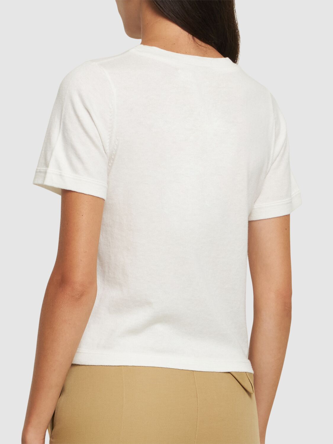 Shop Extreme Cashmere Tina Cotton & Cashmere T-shirt In White