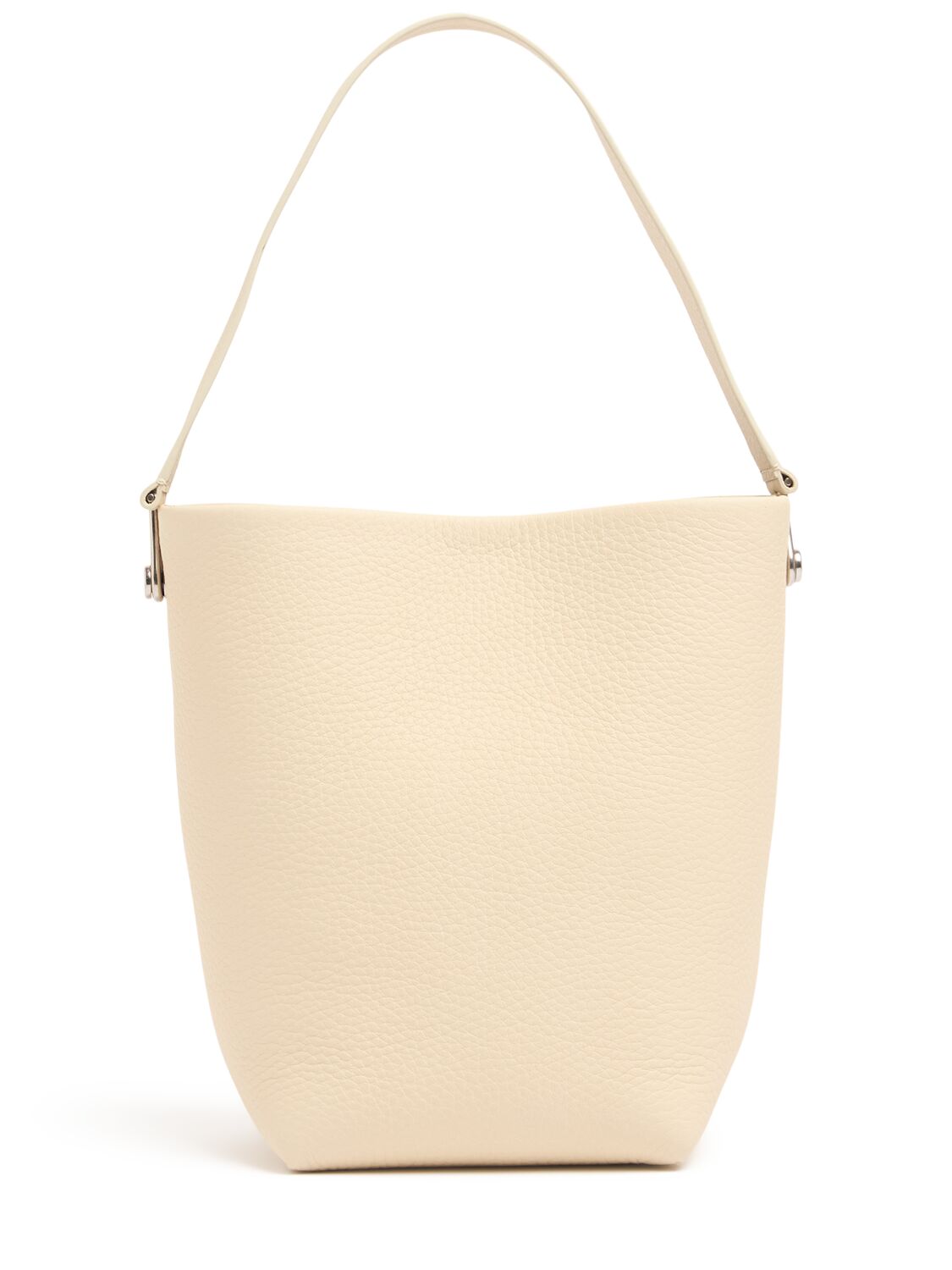 The Row Small N/s Tote Hook Leather Bag In Ivory Ans