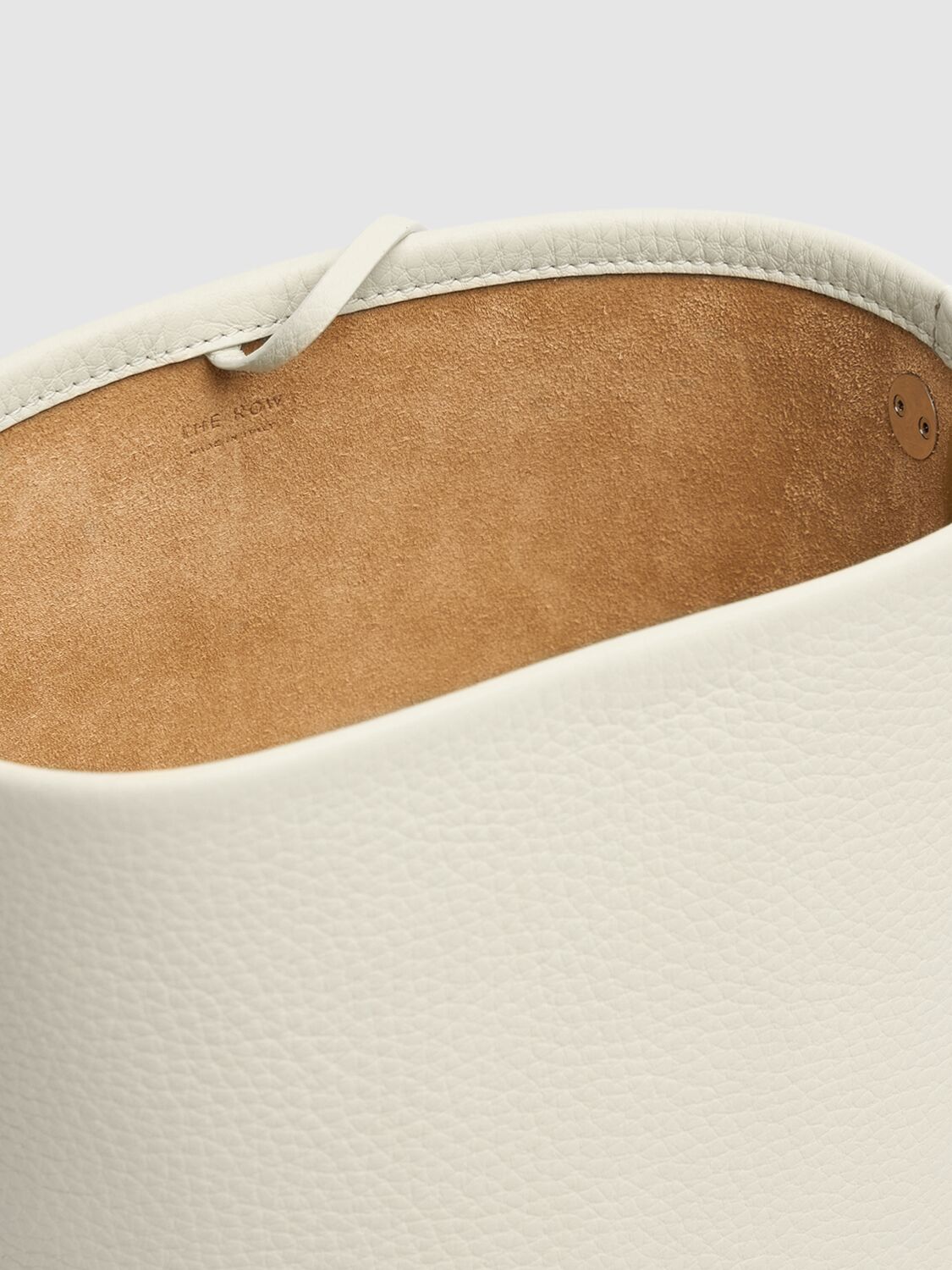 The Row Small N/s Tote Hook Leather Bag In Ivory Ans