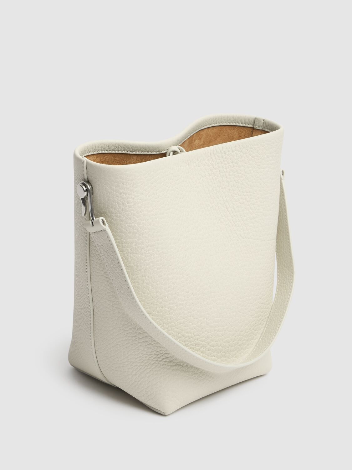 The Row Small N/s Tote Hook Leather Bag In Ivory Ans