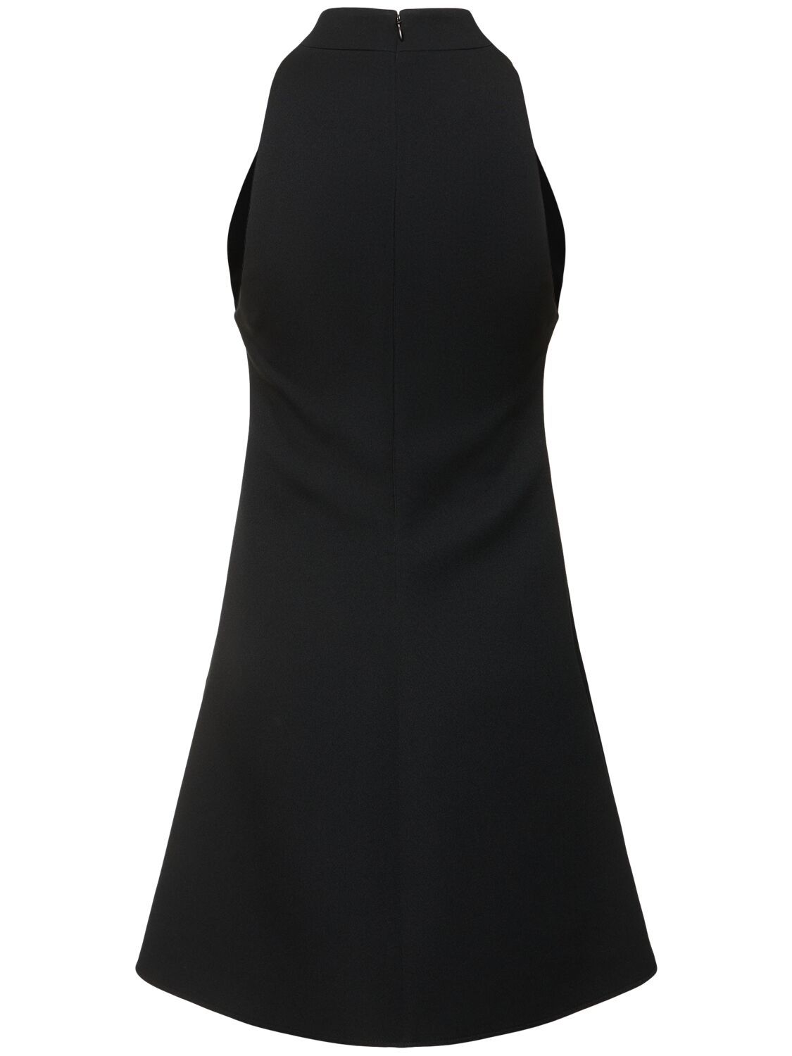 Shop Courrèges Sleeveless Twill Mini Dress In Black