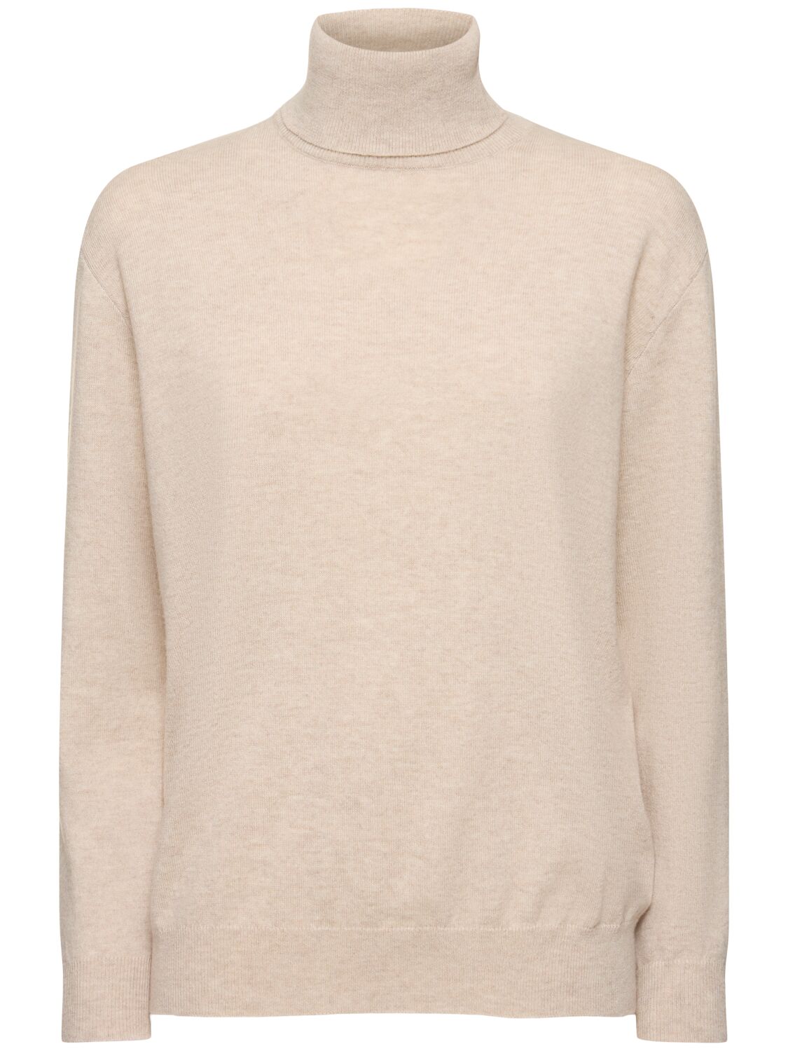 Brunello Cucinelli Cashmere Turtleneck Sweater In Beige