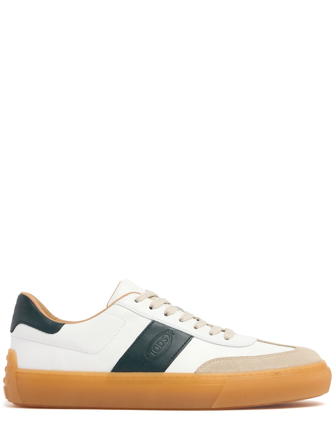 Shop Tod's Suede & Leather Low Top Sneakers In Navy