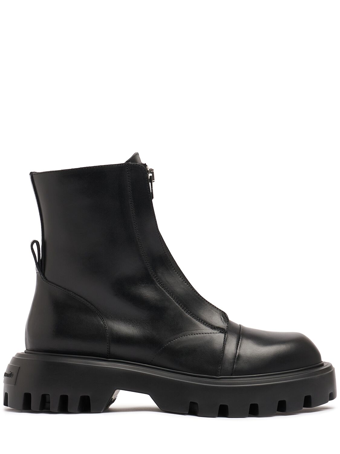 Mattia Capezzani Zipped Leather Ankle Boots In Black